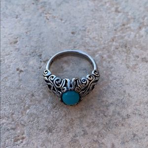 Navajo Scott Dave Sterling Turquoise Ring
